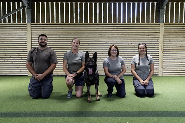 staff at fromek9 in training centre indoor area